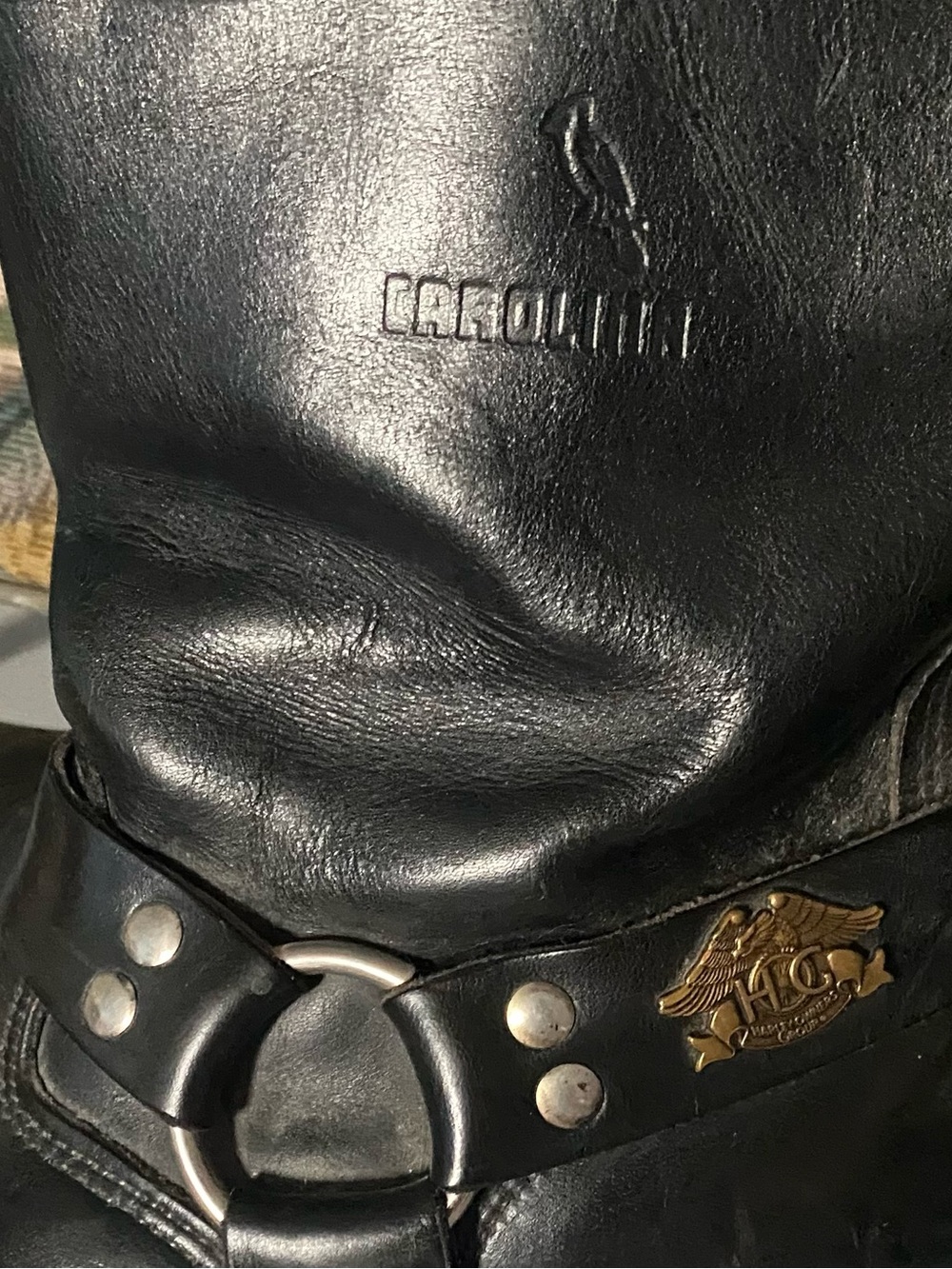 Carolina boots Harley Davidson emblems black oil resistant Mens 9 / Woman’s 11 - Picture 12 of 12
